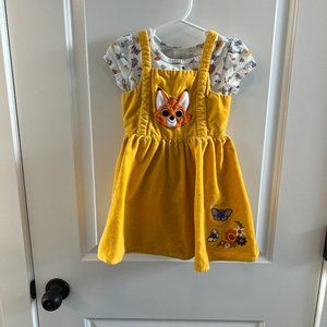 Disney The Fox and the Hound Pinafore Set Dress 3T